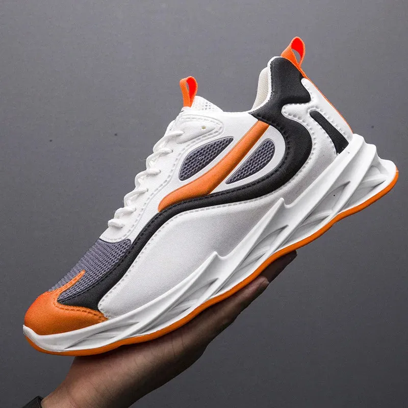 2024 Summer Men's Cloth Shoes Breathable Thick-soled Casual Shoes Men's Korean Fashion Sports Shoes