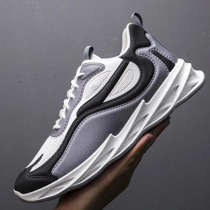 2024 Summer Men's Cloth Shoes Breathable Thick-soled Casual Shoes Men's Korean Fashion Sports Shoes