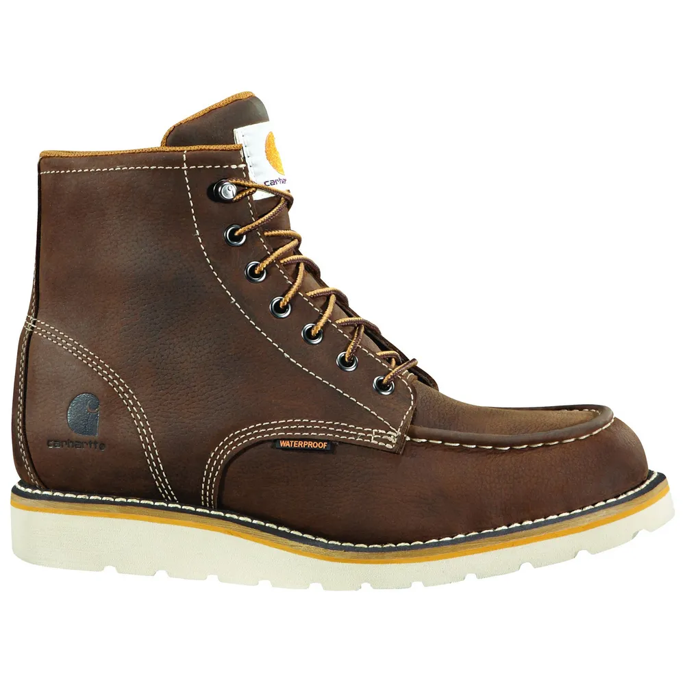 6-INCH STEEL TOE WEDGE BOOT - DKBRN-Dark Bison Oil Tanned | Carhartt CMW6295