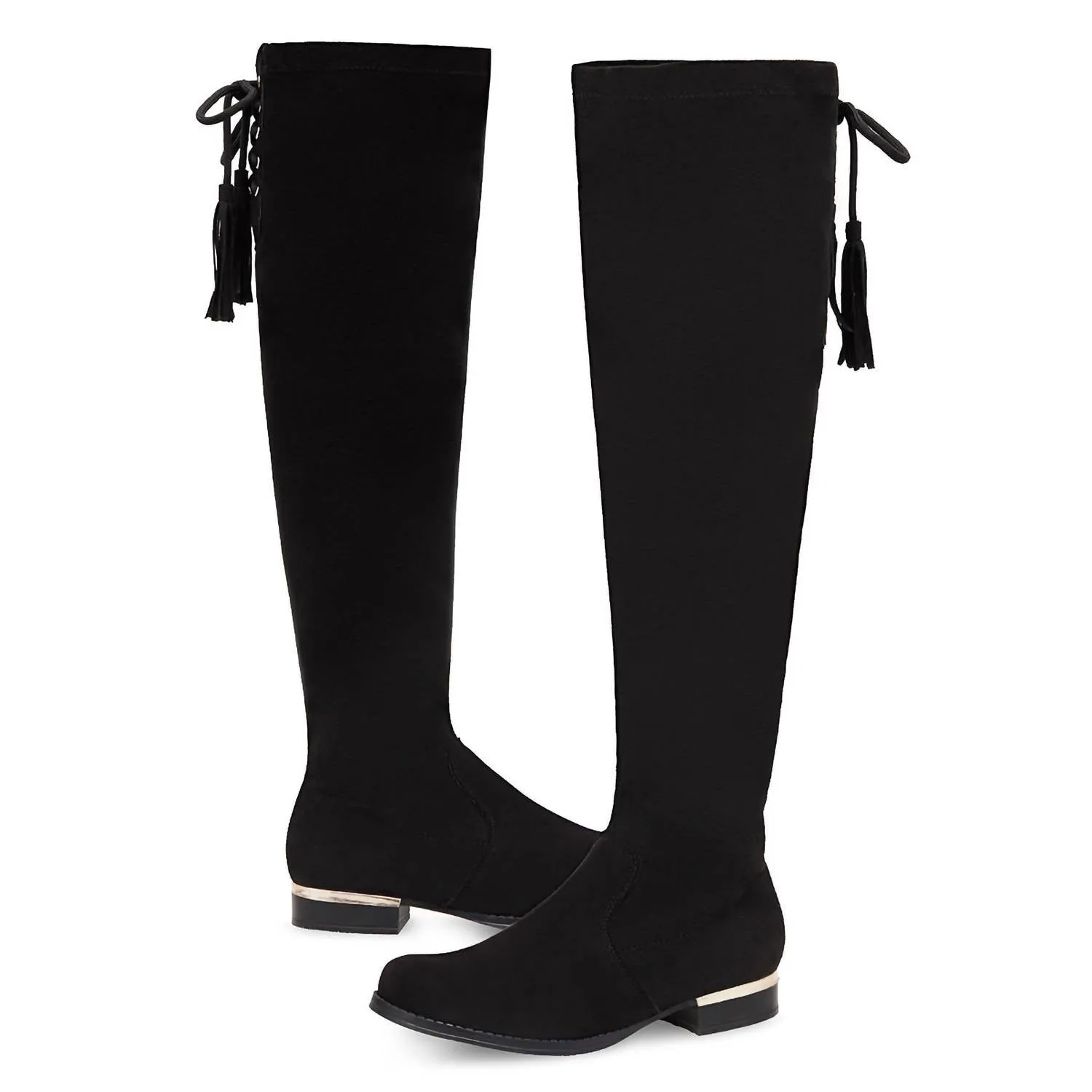 Andrea - Women's Over The Knee Low Heel Boots