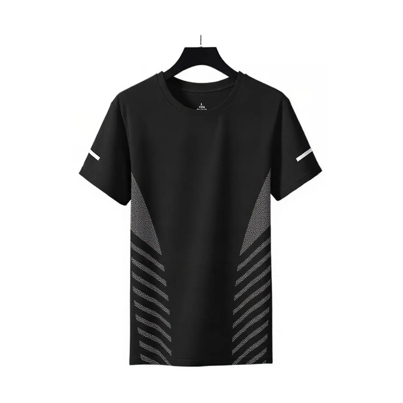 Breathable Quick-Dry Reflective Strip Short-Sleeved T-Shirt