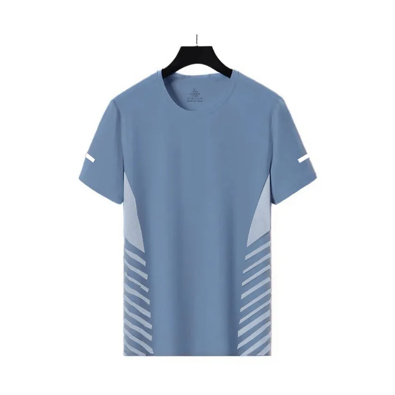 Breathable Quick-Dry Reflective Strip Short-Sleeved T-Shirt