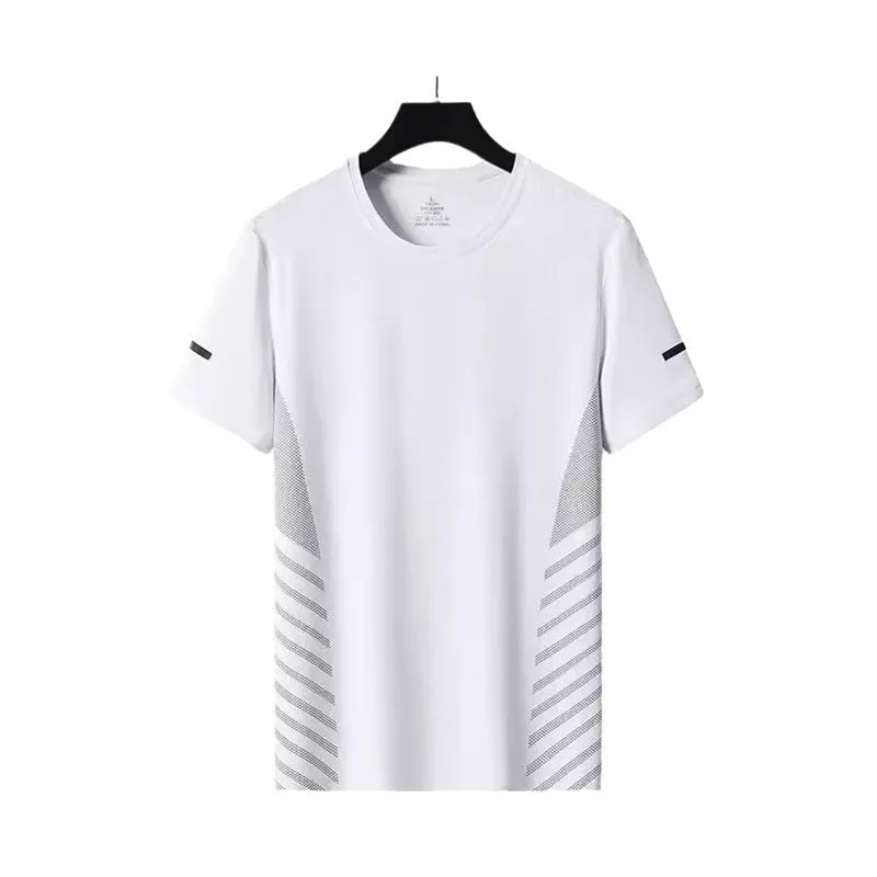 Breathable Quick-Dry Reflective Strip Short-Sleeved T-Shirt