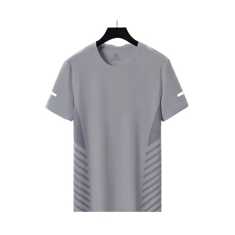 Breathable Quick-Dry Reflective Strip Short-Sleeved T-Shirt