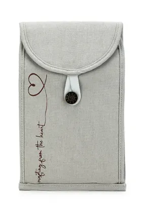 della Q - Chicken Boots Accordion Circular Needle Pouch in Linen