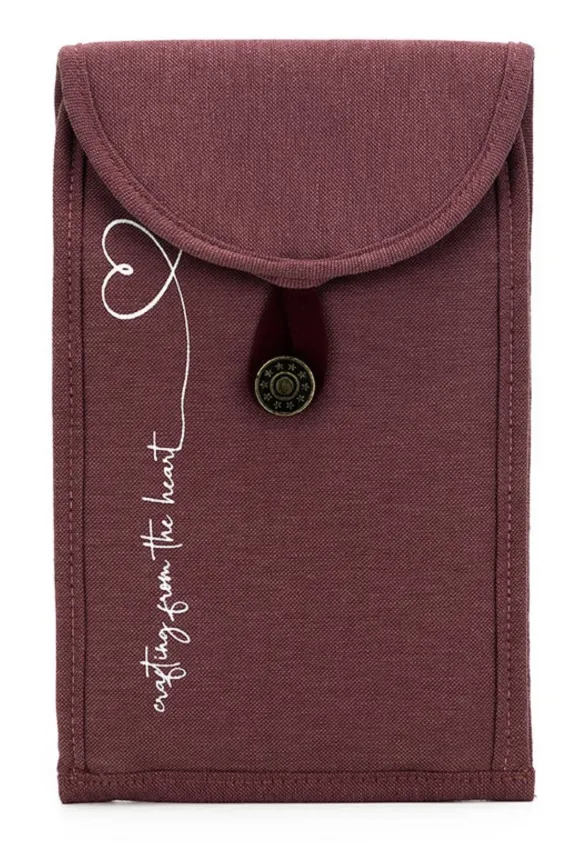 della Q - Chicken Boots Accordion Circular Needle Pouch in Linen