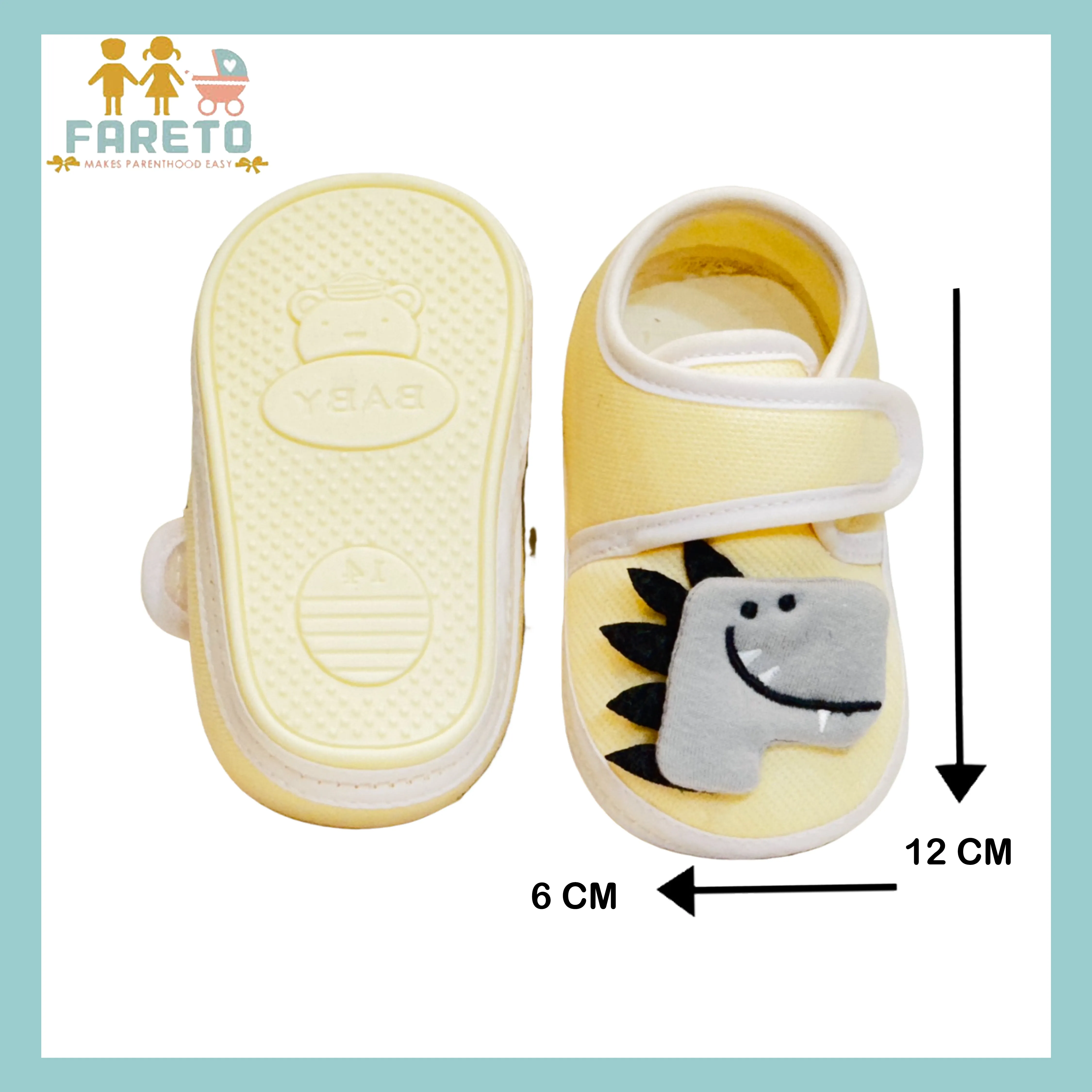 Fareto New Born Baby Boys and Girls Causal Shoes(Pack of 2)(0-6 )(Note: Colours & Designs May Vary)