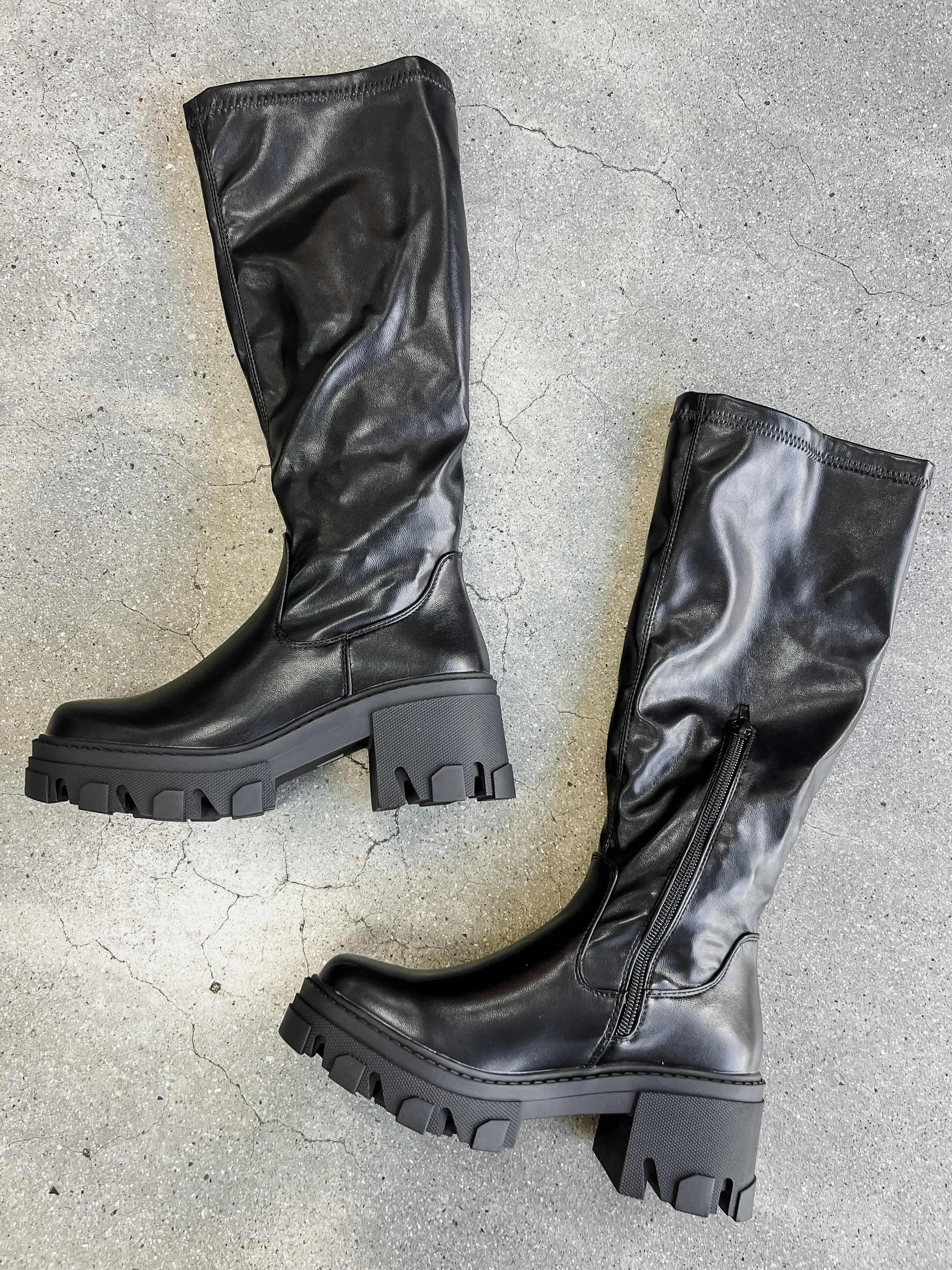 Frankie Platform Low Heel Boots