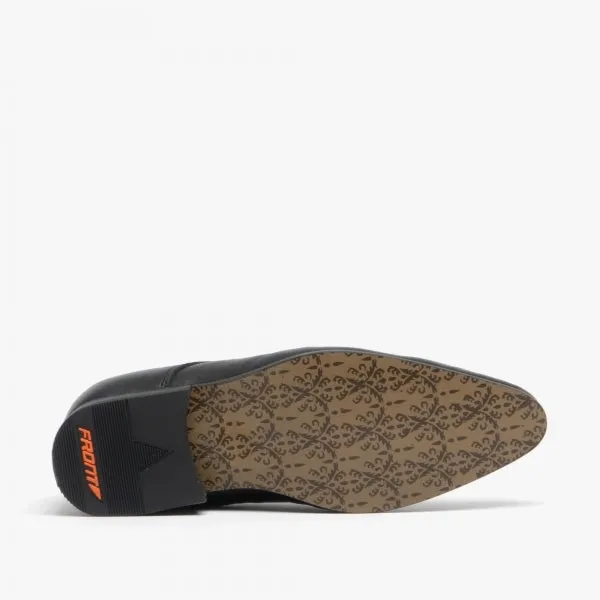 Front ROSSI Boys School Shoes Black