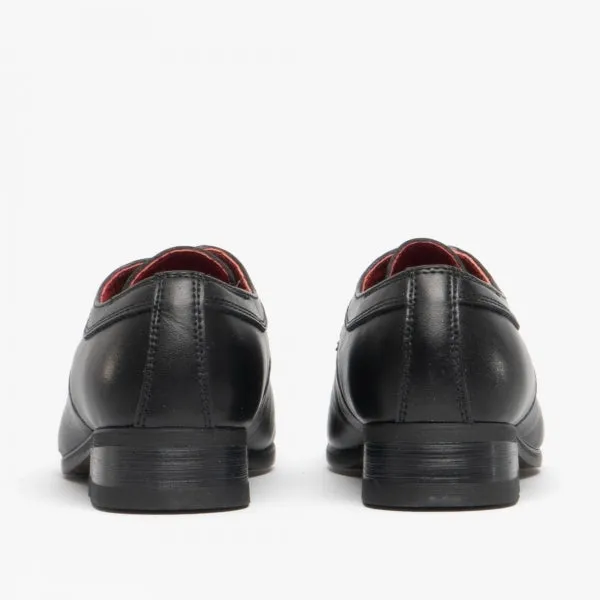Front ROSSI Boys School Shoes Black
