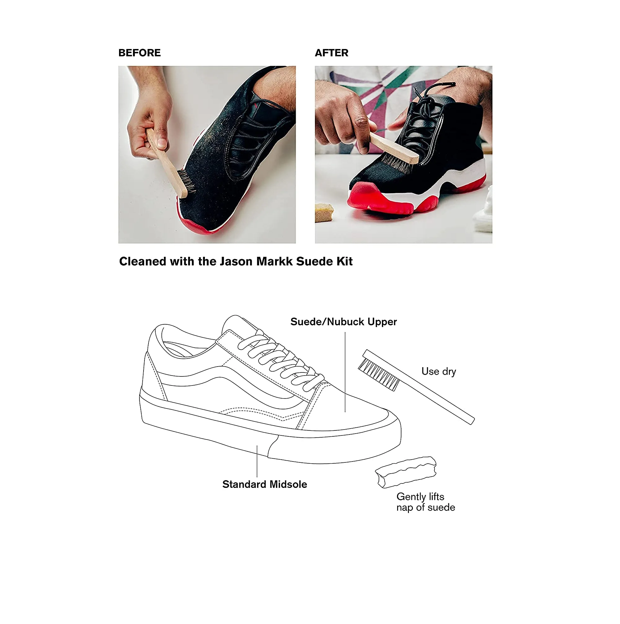 Jason Markk Premium Shoe Cleaner and Suede Cleaning Kit