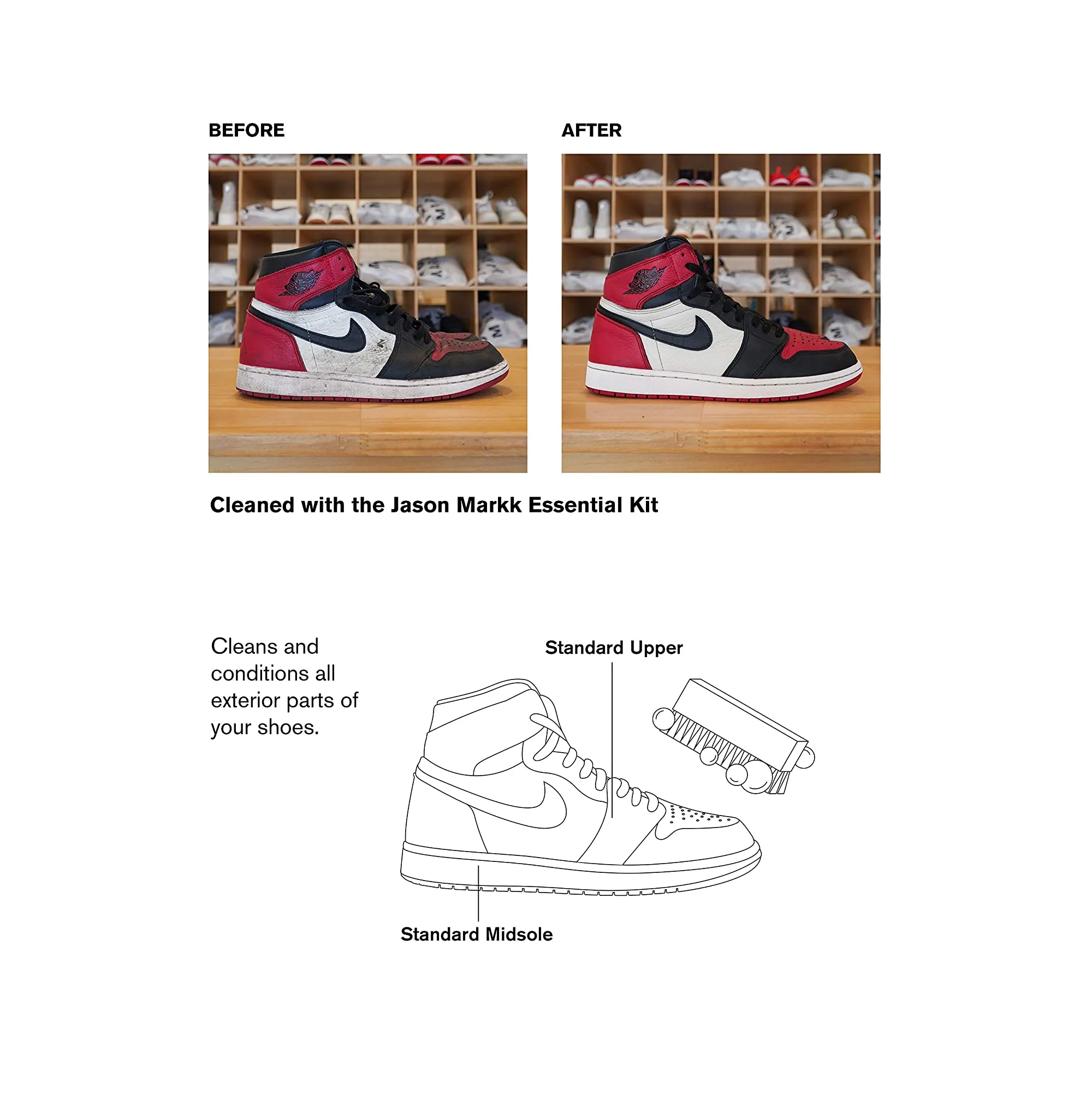 Jason Markk Premium Shoe Cleaner and Suede Cleaning Kit