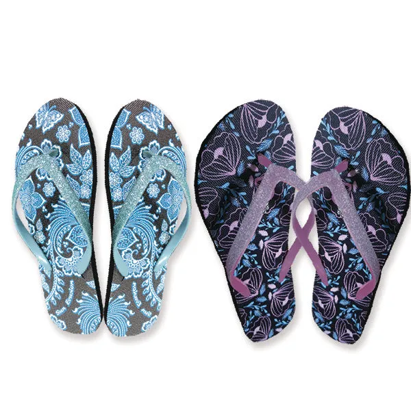 Ladies Glitter Strap Flip Flops 3-8 UK