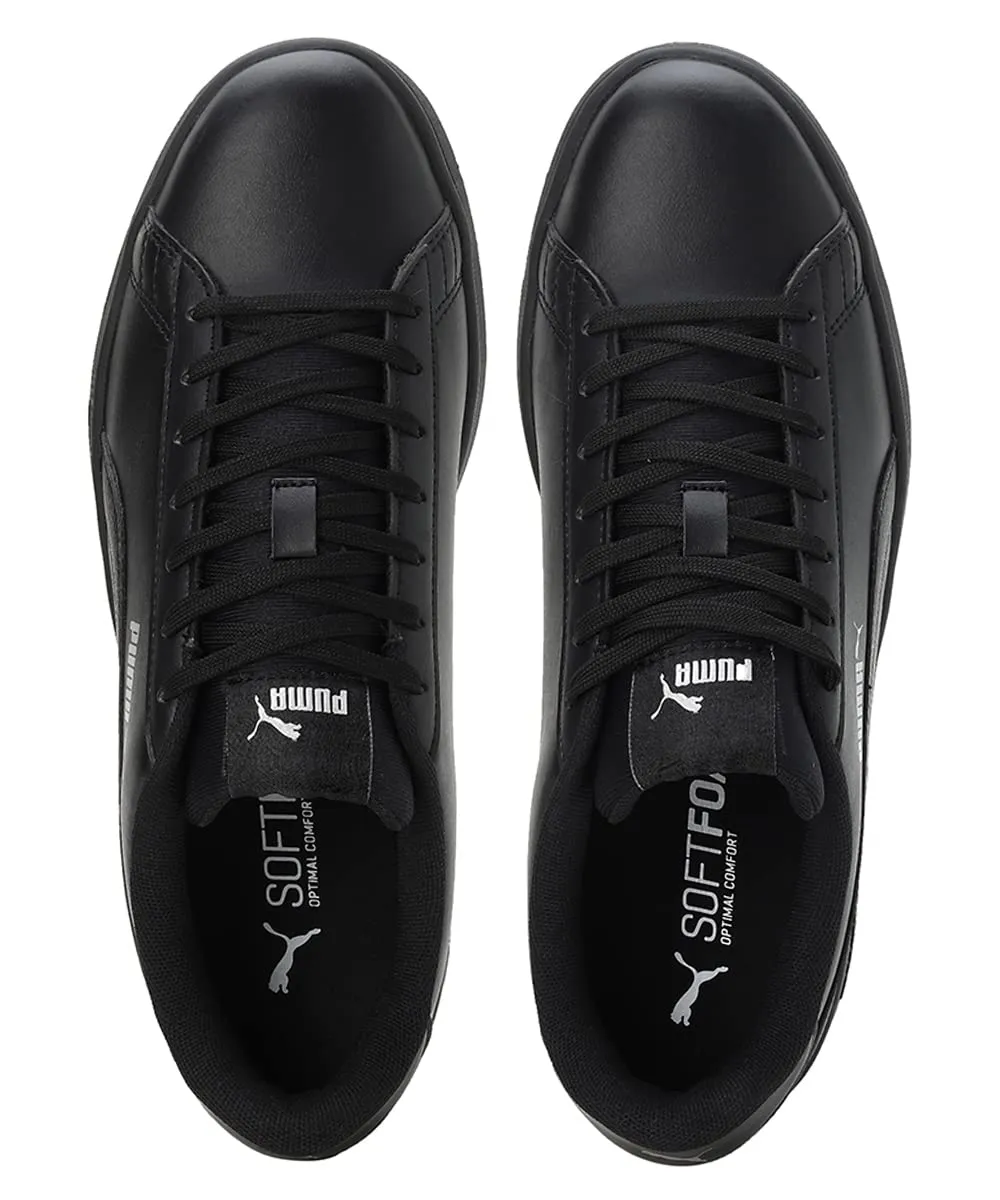 Puma Unisex-Adult Smashic Black-Matte Silver Sneaker