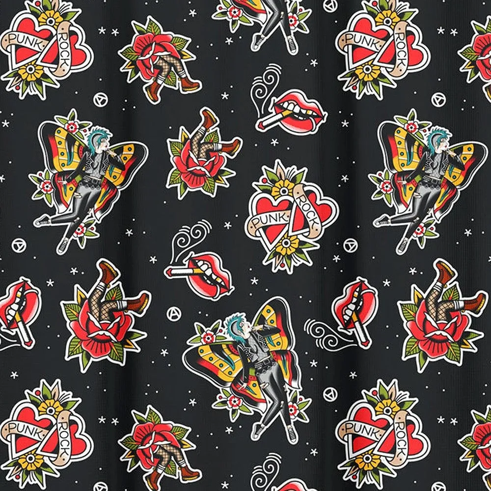 Punk Rock Girl Shower Curtain