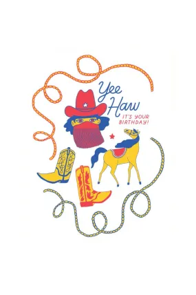 Yeehaw Bday Card
